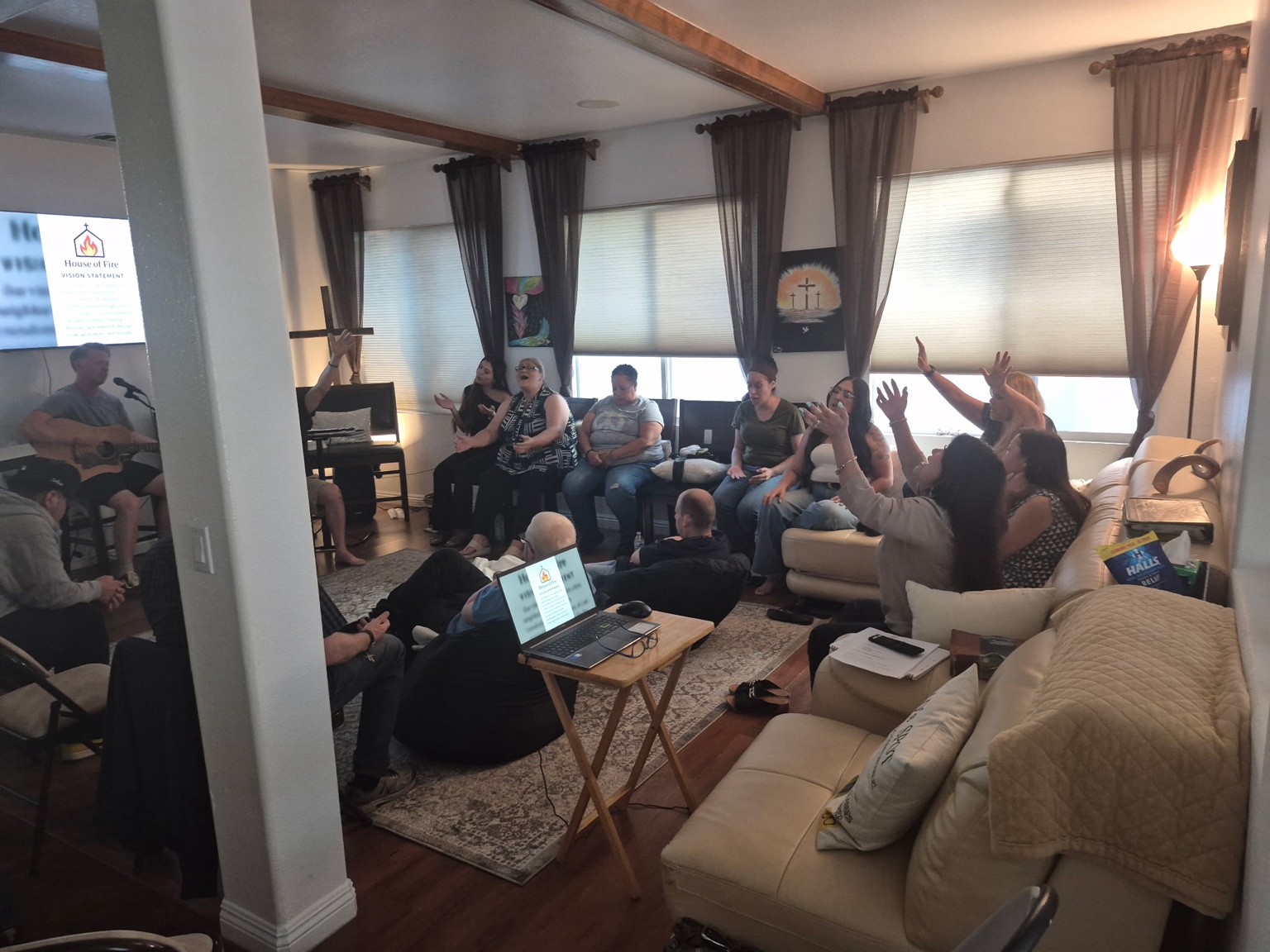 Intimate house gathering